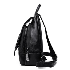 Women Leather Backpacks Vintage Female Shoulder Bag Sac a Dos Travel Ladies Bagp