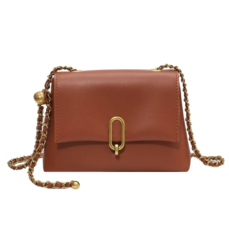 Leather Chain Flap Crossbody Bag Messenger Purse Retro Shoulder Bags