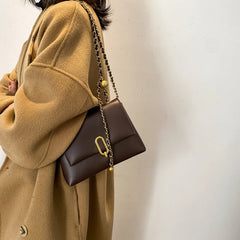 Leather Chain Flap Crossbody Bag Messenger Purse Retro Shoulder Bags