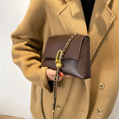 Leather Chain Flap Crossbody Bag Messenger Purse Retro Shoulder Bags