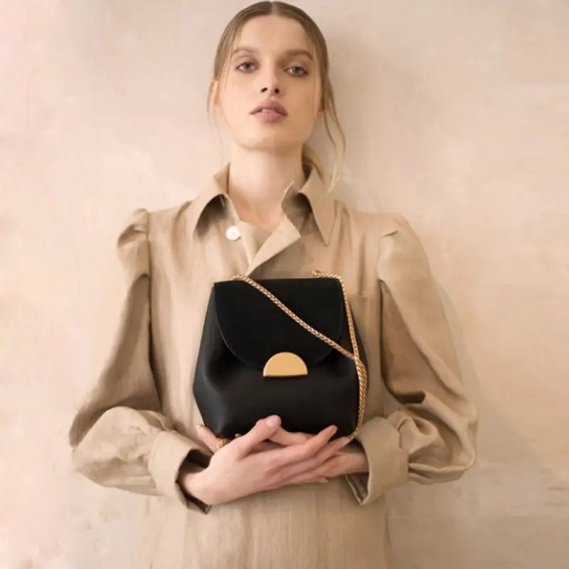 Women Leather Bag Retro Lady Bags Shoulder bag Chain Handbags