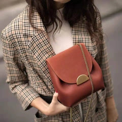Women Leather Bag Retro Lady Bags Shoulder bag Chain Handbags