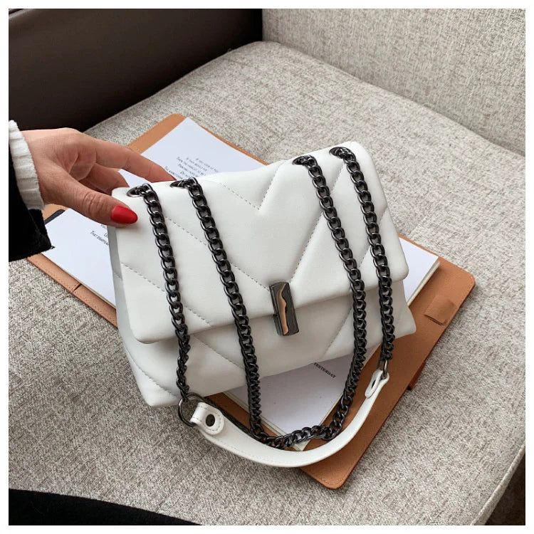 Women Leather Chain Shoulder Bag Messenger Purses Handbag