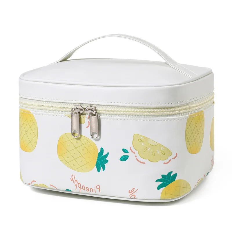 Leather Cosmetic Bag Travel Toiletry Organizer Waterproof Makeup Wash Case