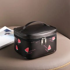 Leather Cosmetic Bag Travel Toiletry Organizer Waterproof Makeup Wash Case
