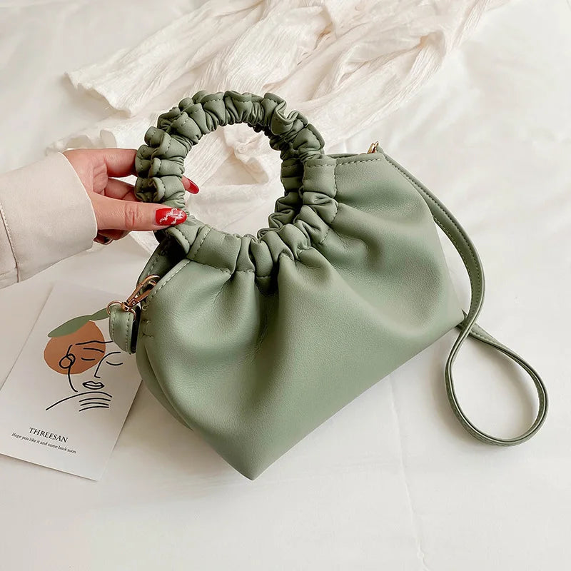 Vintage Leather Handbag Tote Clutch Messenger Shoulder Bag for Women