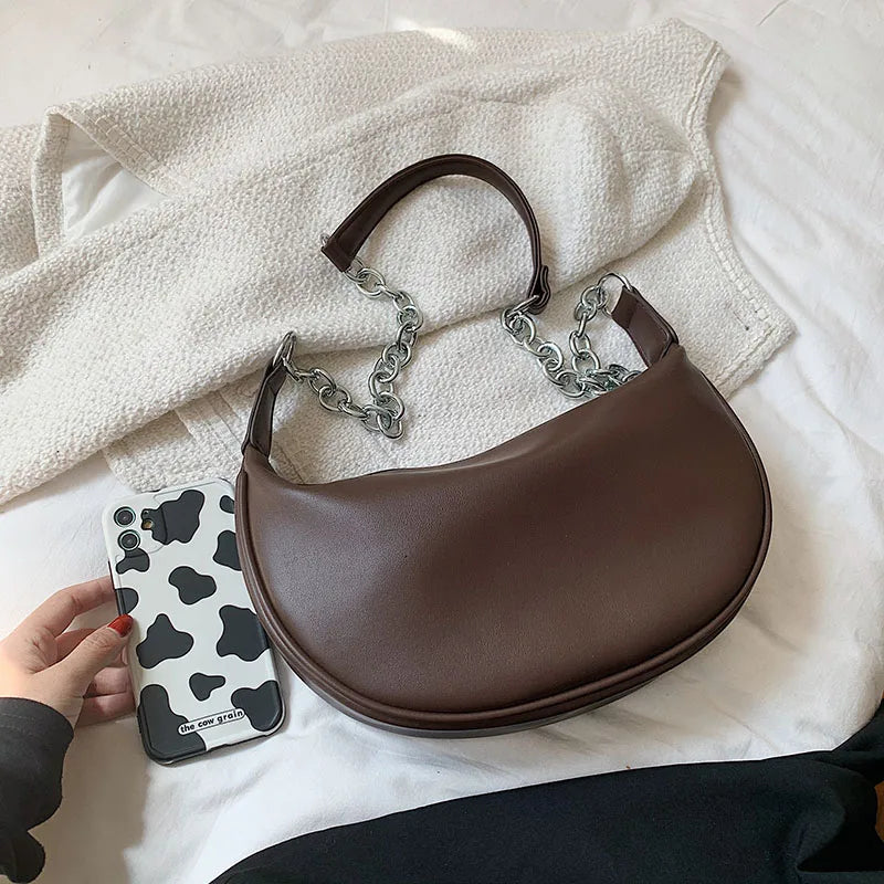 Women Leather Handbags Casual Hobos Bags for Girls Vintage Crossbody Bag