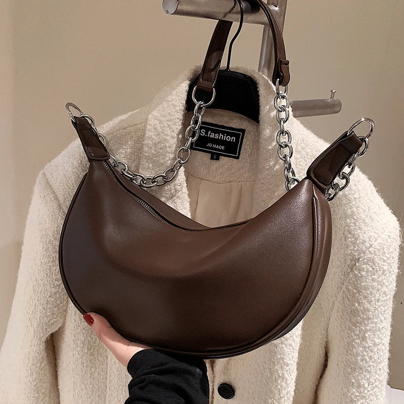 Women Leather Handbags Casual Hobos Bags for Girls Vintage Crossbody Bag