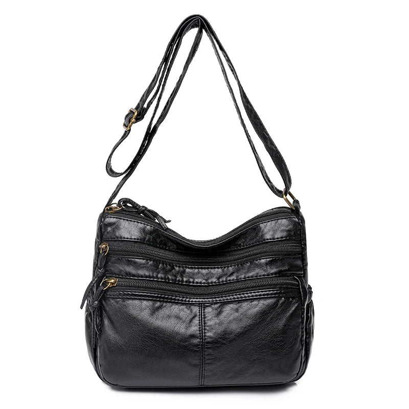 Women Leather Handbags Cell Phone Pocket Lady Female Shoulder Messenger Bag