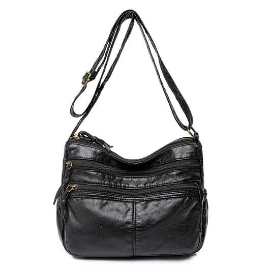 Women Leather Handbags Cell Phone Pocket Lady Female Shoulder Messenger Bag