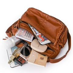 Women Leather Handbags Cell Phone Pocket Lady Female Shoulder Messenger Bag