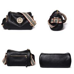 Women Leather Handbags Rotating Metal Lock Shoulder Bags Female Messenger Bag