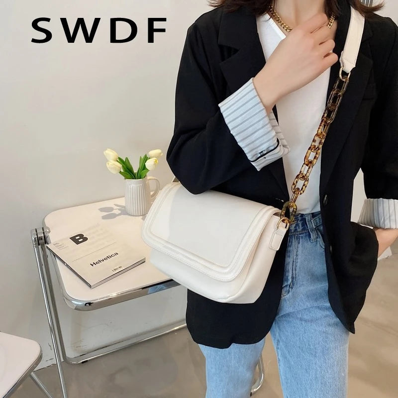 Women Leather Handbags High Vintage Ladies Crossbody Female Casual Shoulder Bag