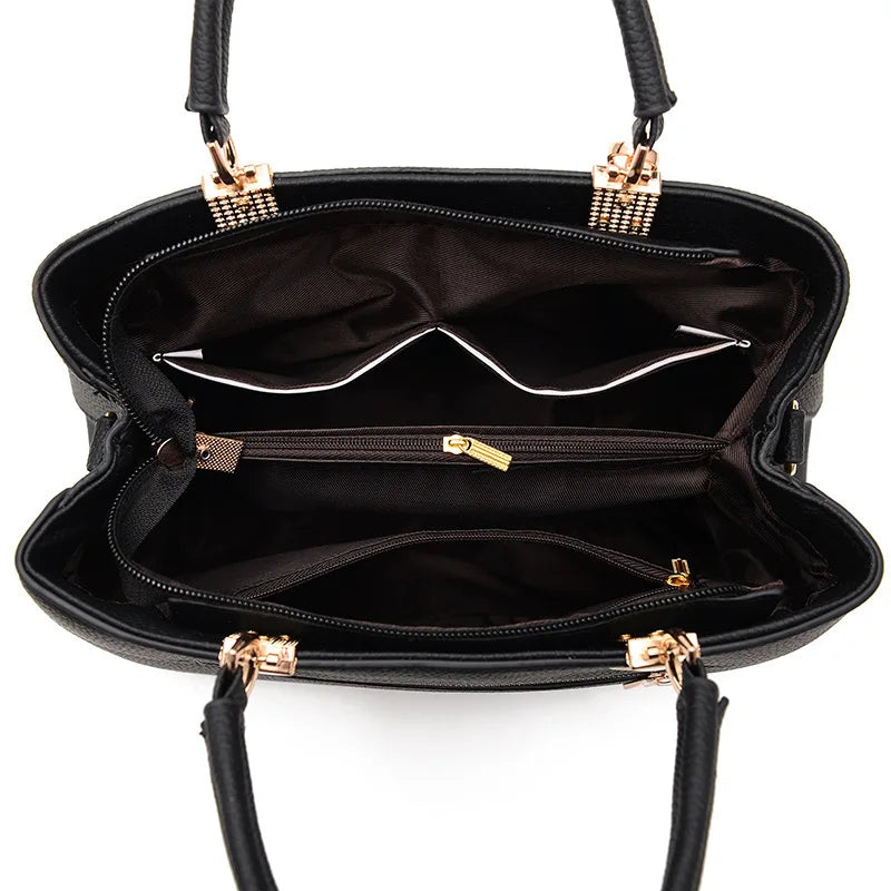 Women Leather Handbags Shoulder Bags Ladies Crossbody Bags Bow Pendant