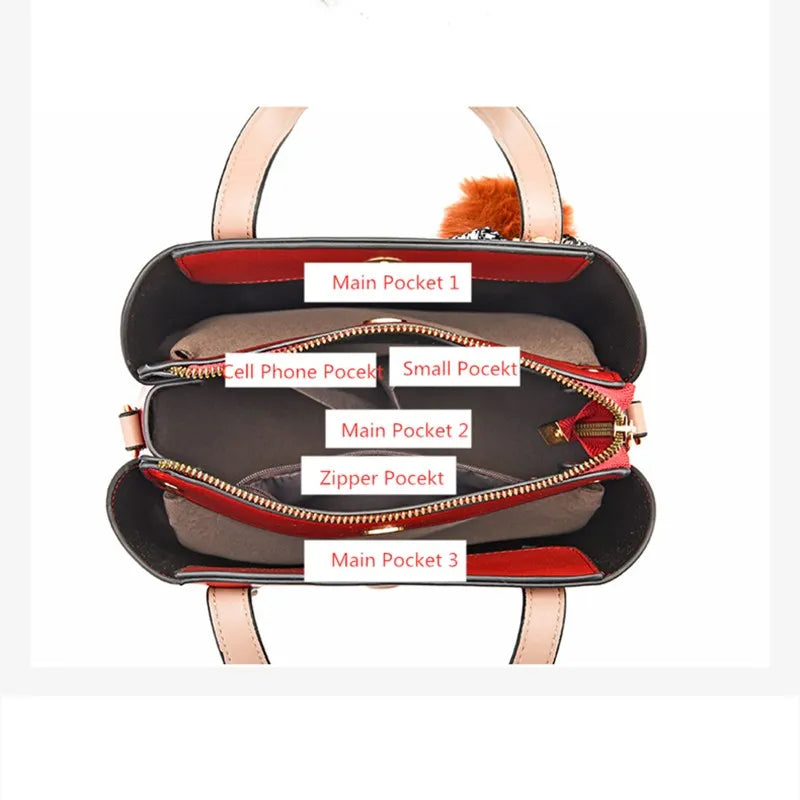 Leather Messenger Bag Crossbody Shoulder Tote Bag for Women