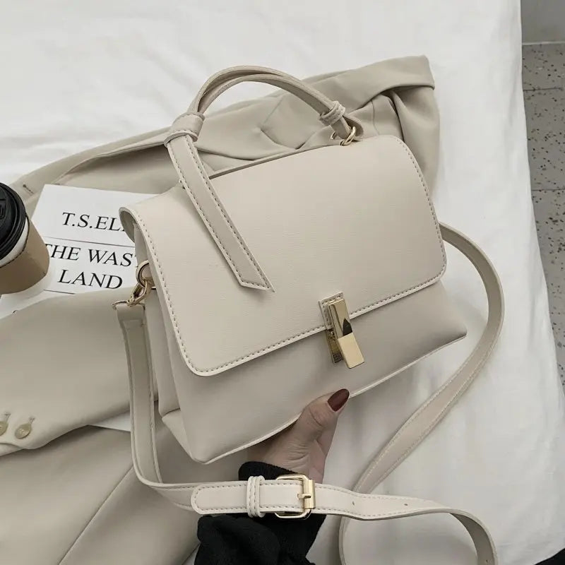 Women Leather Handbags Top-handle Bags Vintage Shoulder Bag for Girls