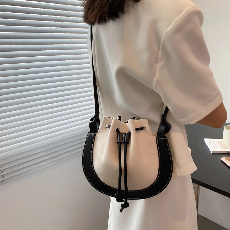 Vintage Leather Crossbody Bag Women, Small Shoulder Purse