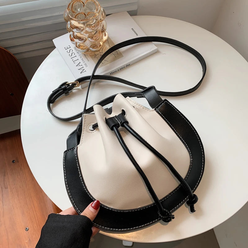 Vintage Leather Crossbody Bag Women, Small Shoulder Purse