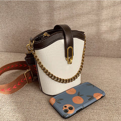 Women Leather Handbags Bucket Shoulder Bag Crossbody Vintage Sac A Main