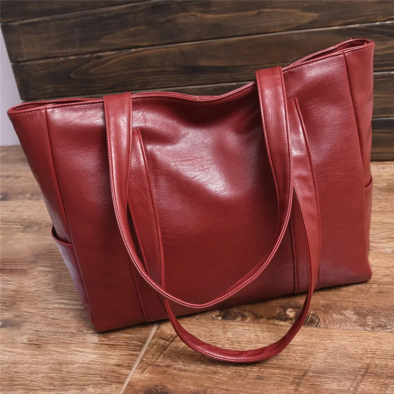 Women Leather Handbags PU Tote Bag Large Capacity Female Shoulder Bags