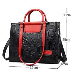 Women Leather Commute Handbag Large Capacity Travel Shoulder Bag Tote Bags