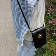 Women Leather Messenger Bag Mini Cellphone Crossbody Clutch Purse
