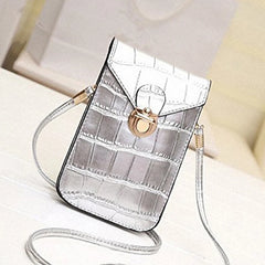 Women Leather Messenger Bag Mini Cellphone Crossbody Clutch Purse