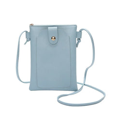 Women Leather Messenger Bag Mini Cell Crossbody Case Clutch Purse Wallet
