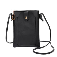 Women Leather Messenger Bag Mini Cell Crossbody Case Clutch Purse Wallet