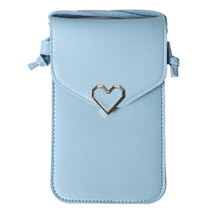 Women Leather Messenger Bag Mini Cell Cellphone Pouch Student Crossbody Case
