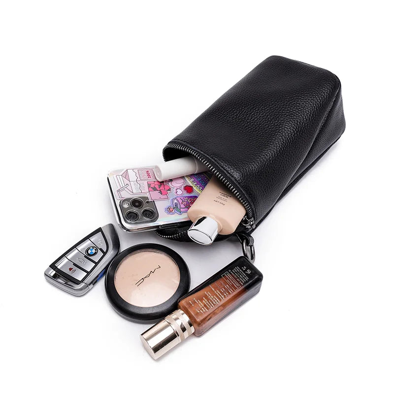 Leather Mini Crossbody Bag Women Shoulder Phone Holder