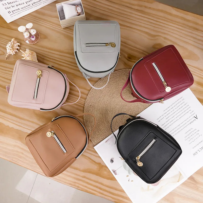 Women PU Leather Mini Backpack Lightweight Waterproof Daybag for Female