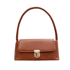 Women Leather Shoulder Bags Stone Pattern Handbag Totes Casual Flap Purse