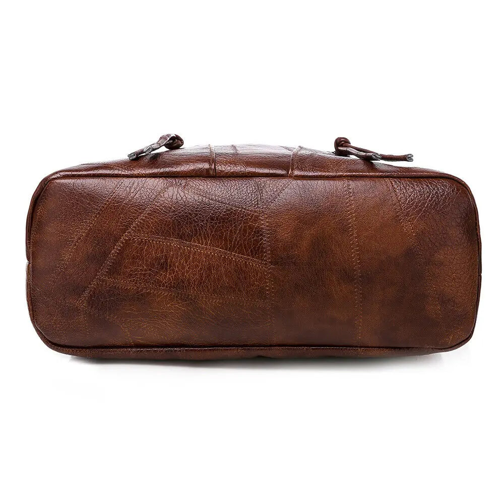 Leather Shoulder Bags Patchwork Crossbody Bag Leather Messenger Bag