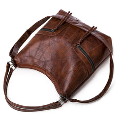 Leather Shoulder Bags Patchwork Crossbody Bag Leather Messenger Bag