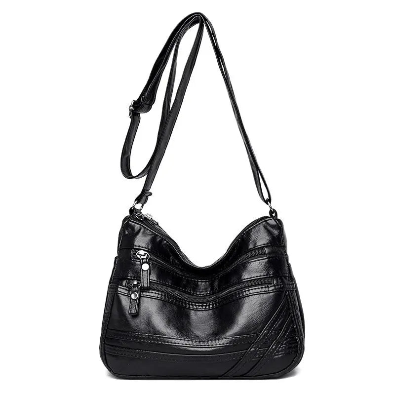 Women Leather Shoulder Handbag Roomy Pockets Crossbody Purse Tote Satchel