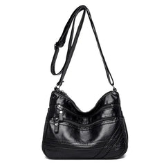 Women Leather Shoulder Handbag Roomy Pockets Crossbody Purse Tote Satchel