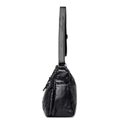 Women Leather Shoulder Handbag Roomy Pockets Crossbody Purse Tote Satchel