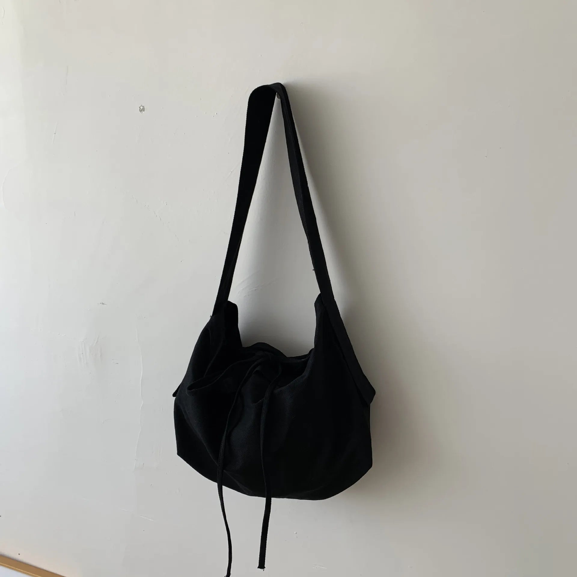 Women Bandage Crossbody Bag Canvas Shoulder Bag Student Bag