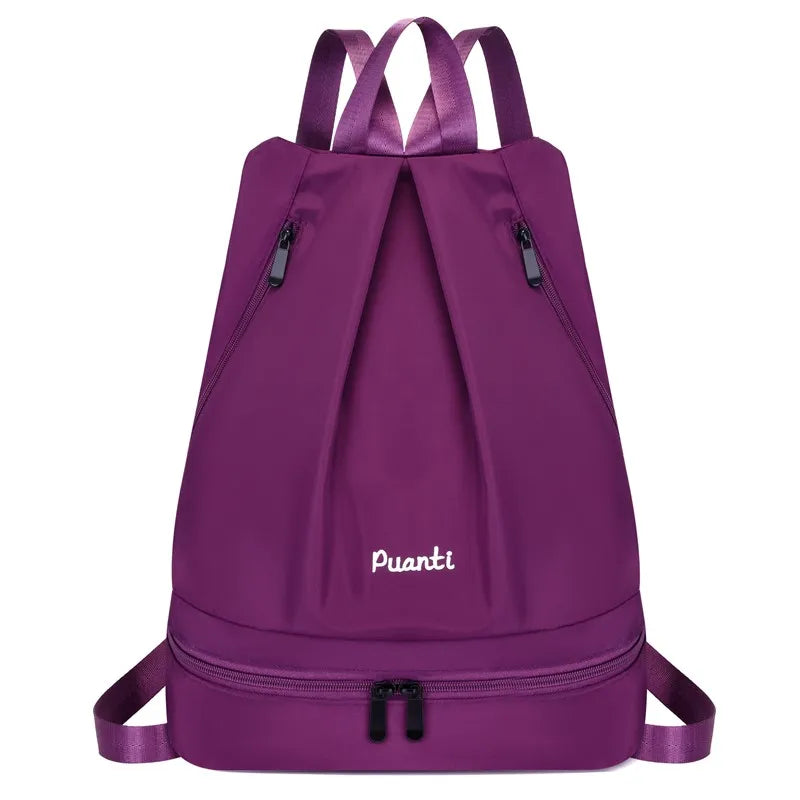 Women Large Nylon Backpack - Casual Rucksack for Travel and Fitness