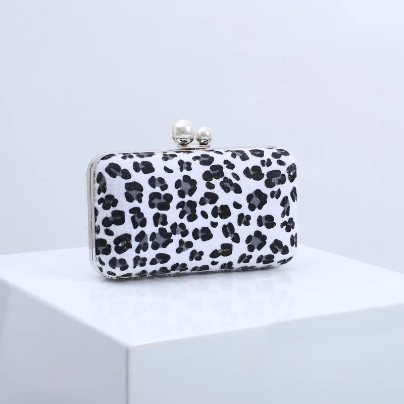Leopard Print Evening Bag Wedding Cocktail Party Clutch