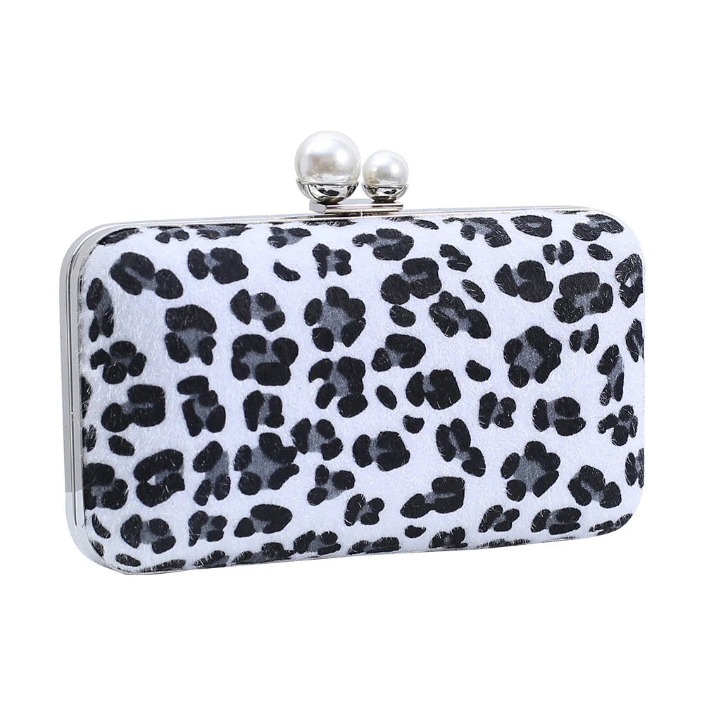 Leopard Print Evening Bag Wedding Cocktail Party Clutch