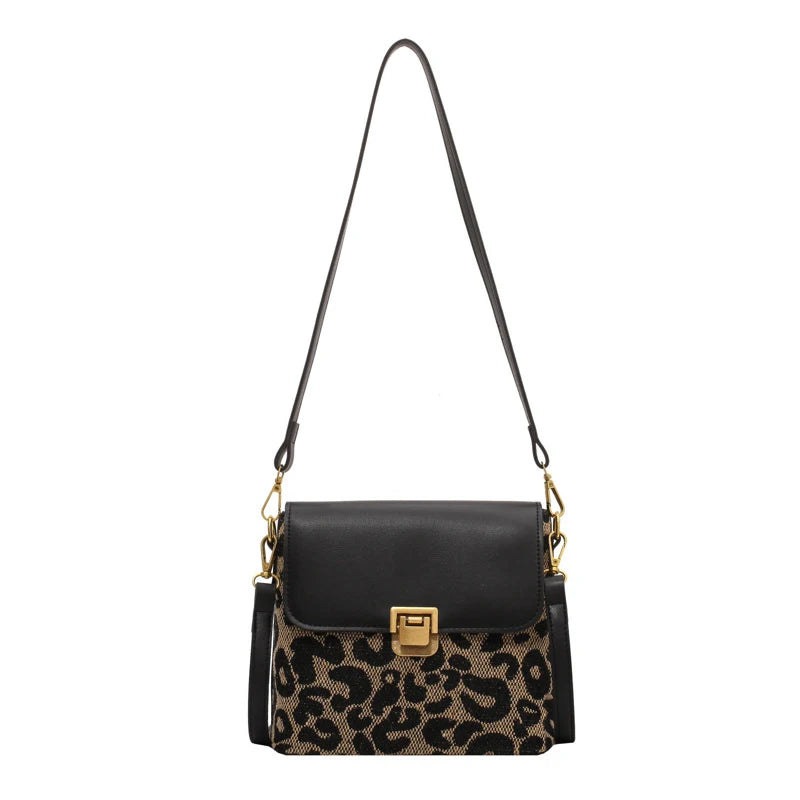 Leopard Print Cross-body Bag with Adjustable Strap