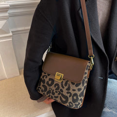 Leopard Print Cross-body Bag with Adjustable Strap