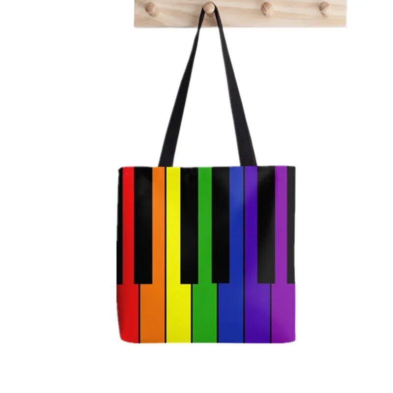 Women Lgbt Pride rainbow flag Shopper Printed Tote Bag