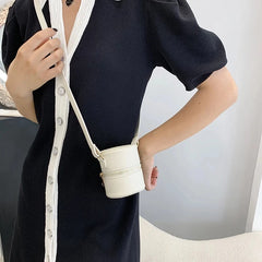 Women Lipstick Pocket Mini Shoulder Bag Crossbody Bags Soft PU Leather