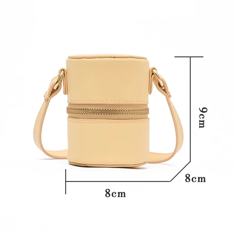 Women Lipstick Pocket Mini Shoulder Bag Crossbody Bags Soft PU Leather