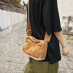 Canvas Shoulder Bag Vintage Crossbody Purse for Girls