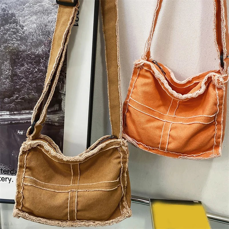 Retro Canvas Shoulder Bag for Women