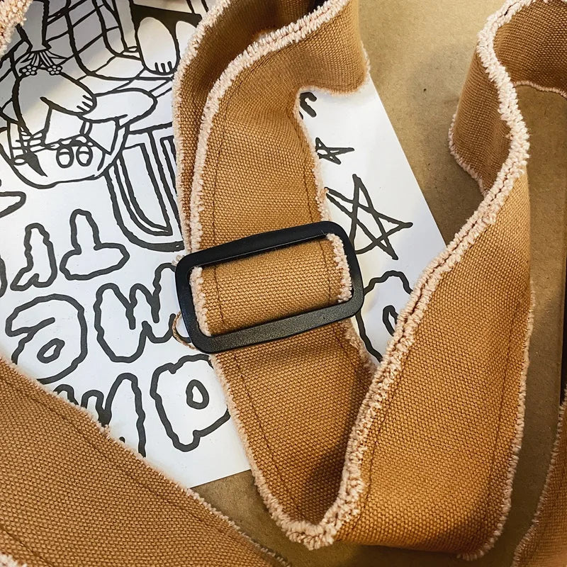 Retro Canvas Shoulder Bag Small Crossbody Purse for Girls